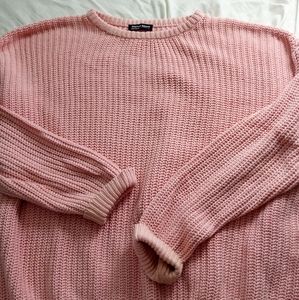 American Apparel Fisherman Pullover Sweater Pink